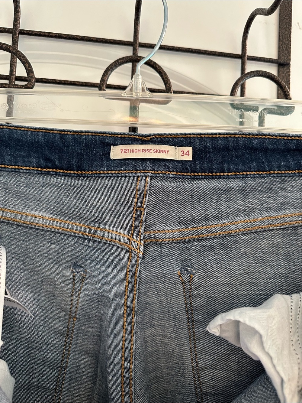 Levi's Dark Blue Ripped Skinny Jeans - Picture 2 of 4